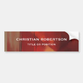 Abstracte Red Modern Simple Plain Business Bumpersticker (Voorkant)