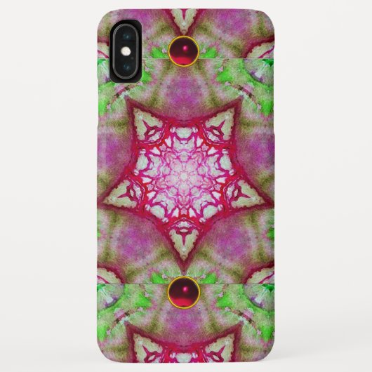 ABSTRACTE RED PINK PAARSE FUCHSIA STARS MET PARELT Case-Mate iPhone CASE (Achterkant)