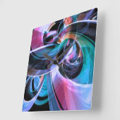 Abstracte reflecterende ringen vierkante klok (Hoek)