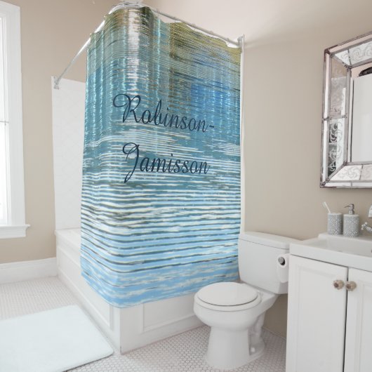 Abstracte Reflectie Douchegordijn Afgebroken Naam (In situ)