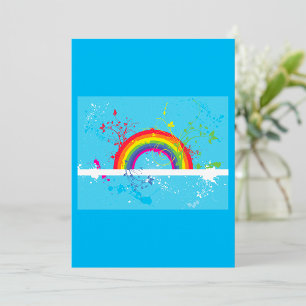 Abstracte Regenboog Bloemen Wervelingen en Paint S Kaart