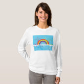 Abstracte Regenboog Bloemen Wervelingen en Paint S T-shirt (Voorkant volledig)