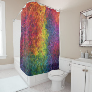 Abstracte regenboog douchegordijn - Modern kleurri