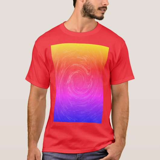 Abstracte regenboog galaxy spiraal t-shirt (Voorkant)