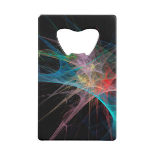 Abstracte Regenboog Ijs Kunst Kredietkaart Flessenopener