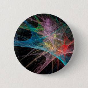Abstracte Regenboog Ijs Kunst Ronde Button 5,7 Cm