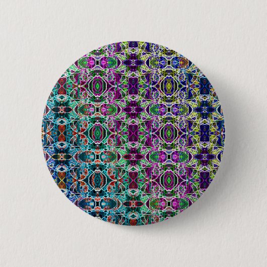 Abstracte regenboog Mandala Fractal Ronde Button 5,7 Cm (Voorkant)
