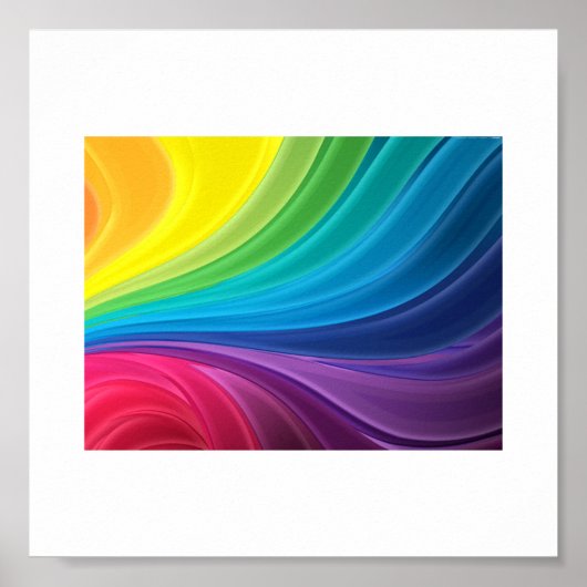 Abstracte regenboog poster (Voorkant)