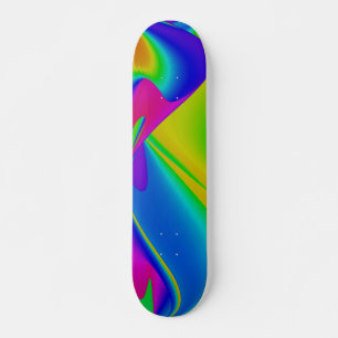 Abstracte regenboog skateboard