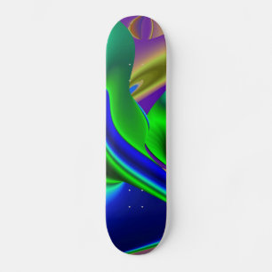 Abstracte regenboog skateboard