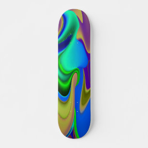 Abstracte regenboog skateboard