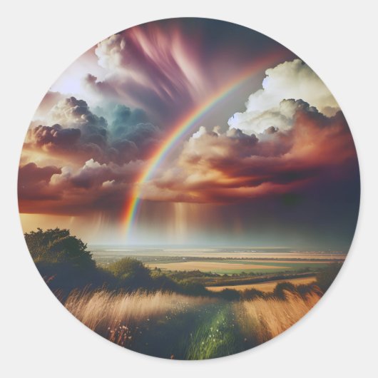 Abstracte Regenboog Sticker 🌈✨ (Voorkant)