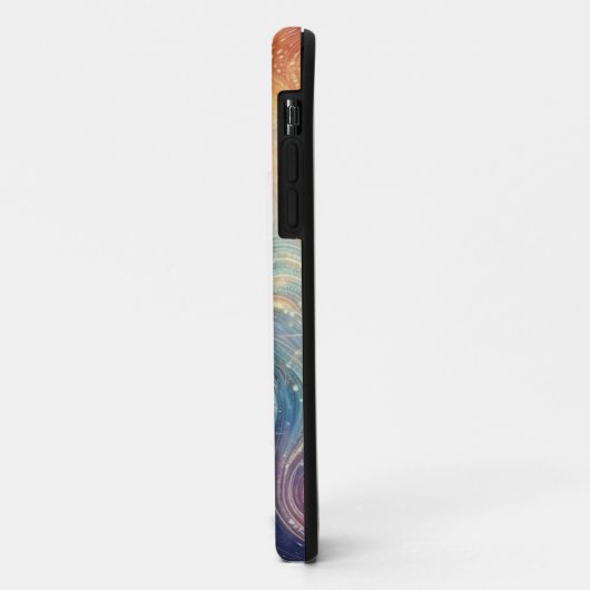 Abstracte Regenboog Swirls en Sparkles Case-Mate iPhone Case (Achterkant/links)