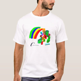abstracte regenboog t-shirt