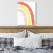 Abstracte regenboog uit het midden van de eeuw canvas afdruk (Insitu (Slaapkamer))