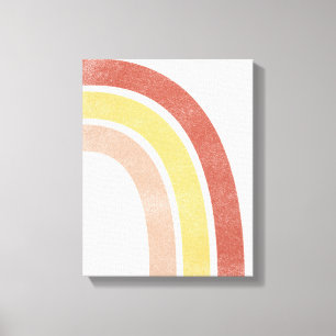 Abstracte regenboog uit het midden van de eeuw canvas afdruk