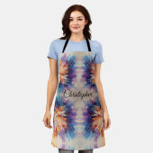 Abstracte regenboog uitbarsting van kleur schort (Gedragen)