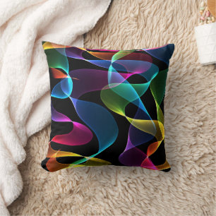 Abstracte regenboog wervelkussen kleur design kussen