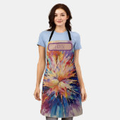 Abstracte regenboogbarst van kleur schort (Gedragen)