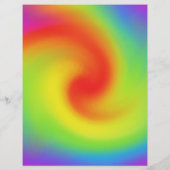 Abstracte regenbooggolfkunst kool flyer (Achterkant)