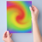 Abstracte regenbooggolfkunst kool flyer (Hand)