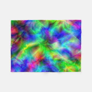 Abstracte regenboogkleuren fleece deken