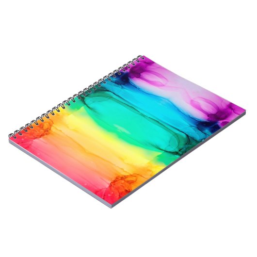 Abstracte regenboogkleurige achtergrond, behang. notitieboek (Linkerzijde)