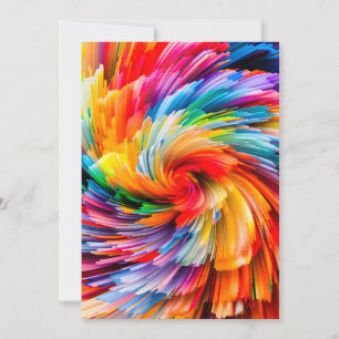 Abstracte Regenboogkleurige Draaikolk Modern Aankondiging