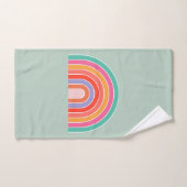 Abstracte regenboogkleurige moderne Arch Mint Gree Bad Handdoek (Handdoek)