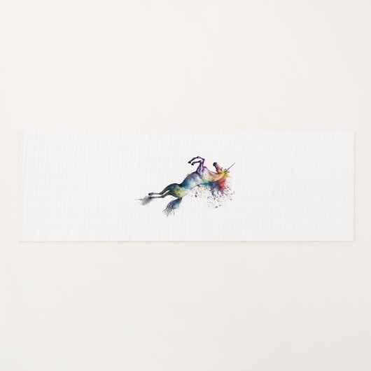 Abstracte regenboogkleurige waterverf van een eenh yogamat (Voorkant (horizontaal))