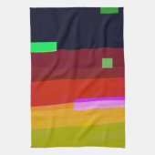 Abstracte regenboogkunst theedoek (Verticaal)