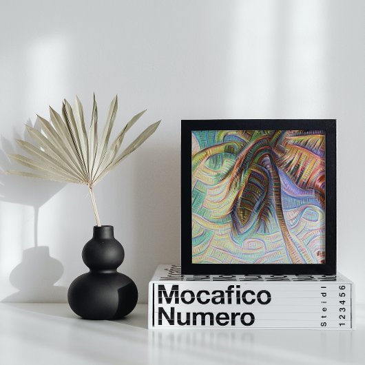 Abstracte regenboogpalm perfect poster