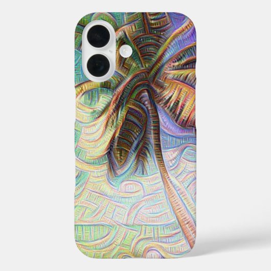 Abstracte regenboogpalmboom op Isla Saona Caribbea Case-Mate iPhone Case (Achterkant)