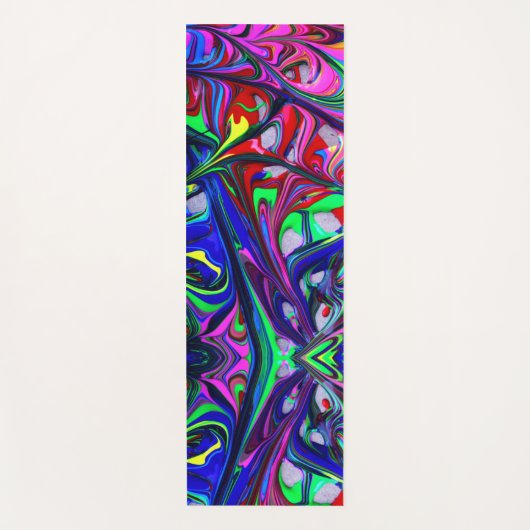 Abstracte regenboogscheuren voor hypnotische doele yogamat (Voorkant)