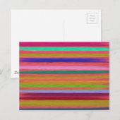 Abstracte regenboogstrepen moderne briefkaart (Voorkant / Achterkant)