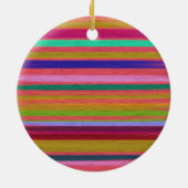 Abstracte regenboogstrepen moderne keramisch ornament (Achterkant)