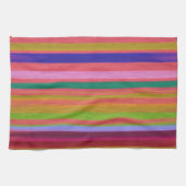 Abstracte regenboogstrepen moderne theedoek (Horizontaal)