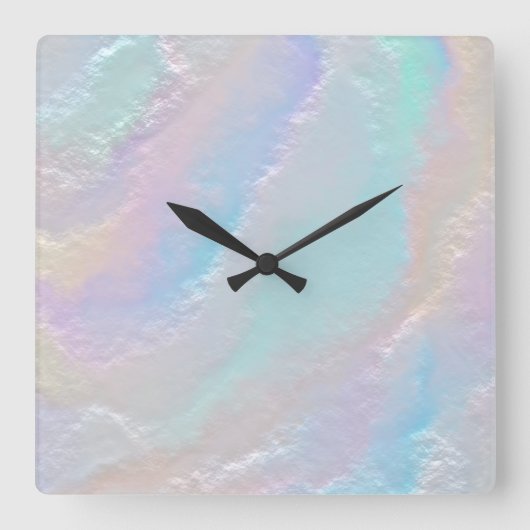 Abstracte Regenboogstructuur Vierkante Klok (Voorkant)