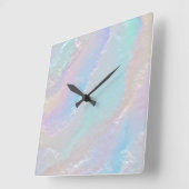 Abstracte Regenboogstructuur Vierkante Klok (Hoek)