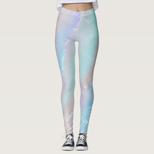 Abstracte regenboogtextuur leggings (Voorkant)