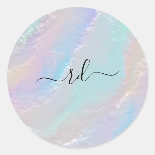 Abstracte regenboogtextuur ronde sticker (Voorkant)