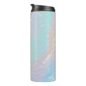 Abstracte regenboogtextuur thermosbeker (Geroteerd rechts)