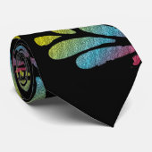 Abstracte regenboogvlindervleugels stropdas (Opgerold)