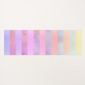 Abstracte regenboogvloerstrips in Waterverf Yogamat (Achterkant (horizontaal))