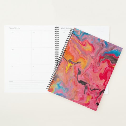Abstracte regenboogwaterval planner (Display)