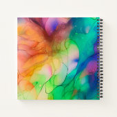 Abstracte regenboogWaterverf Notitieboek (Achterkant)