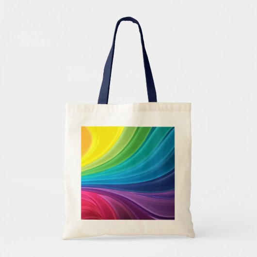 Abstracte regenboogwervelkolom Canvas tas (Voorkant)
