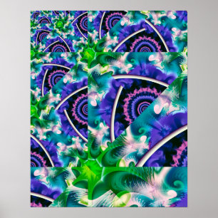 Abstracte Regenboogwolk Poster