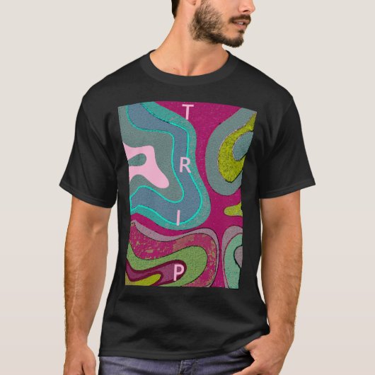 Abstracte reisstijl t-shirt (Voorkant)