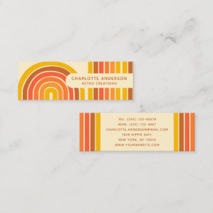 Abstracte rendy naam Retro  Wave Mini Visitekaartje